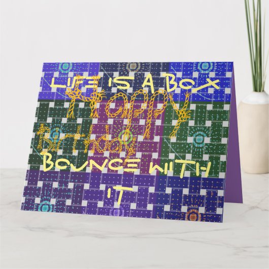 ハッピーバースデーライフはボックスタータンチェックプレイド カード (正面)