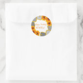 ハッピーバースデーラウンドステッカーひまわり ラウンドシール (バッグ)