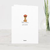 ハッピーバースデーラクダ消防士イエローケーキ カード (裏面)