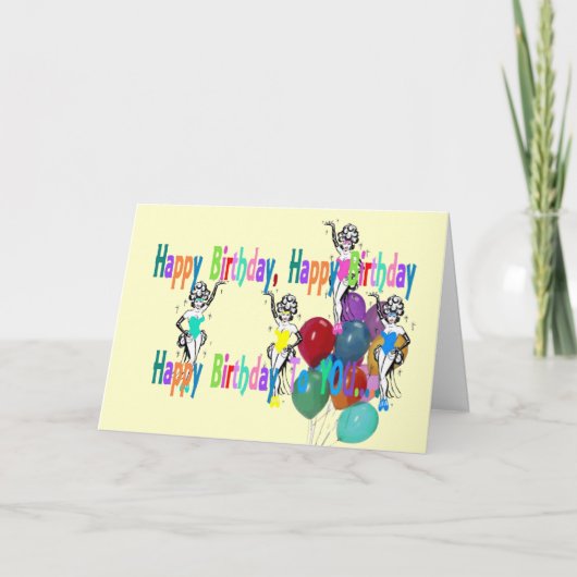 ハッピーバースデーラスベガスカード カード (正面)