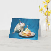 ハッピーバースデーラットカード カード (黄色い花)