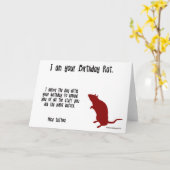 ハッピーバースデーラット カード (黄色い花)