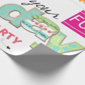 ハッピーバースデーラッピング紙おもしろいカップケーキ ラッピングペーパー (角)