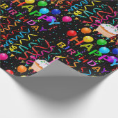 ハッピーバースデーラッピング紙カップケーキ ラッピングペーパー (角)