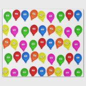 ハッピーバースデーラッピング紙カラフルバルーン ラッピングペーパー (フラット)