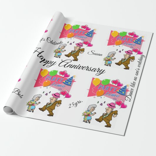 ハッピーバースデーラッピング紙ハッピーアニバーサリー ラッピングペーパー (アンロールド)