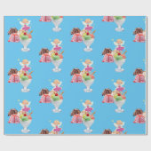 ハッピーバースデーラッピング紙フェアリーアイスクリーム ラッピングペーパー (フラット)