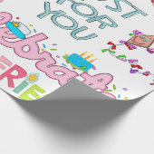 ハッピーバースデーラッピング紙フレンズファミリー ラッピングペーパー (角)