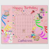 ハッピーバースデーラッピング紙2022年12月 ラッピングペーパー (フラット)