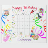 ハッピーバースデーラッピング紙2022年5月 ラッピングペーパー (フラット)