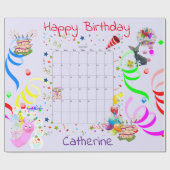 ハッピーバースデーラッピング紙2022年6月 ラッピングペーパー (フラット)