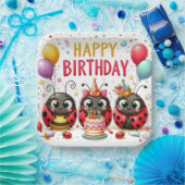 ハッピーバースデーラディバグ ペーパープレート (パーティー)