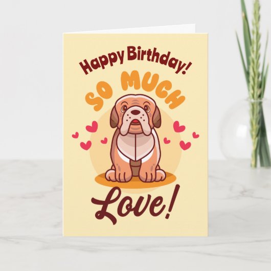 ハッピーバースデーラブドッグ カード (正面)