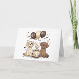 ハッピーバースデーラブラドールレトリエバードッグ カード