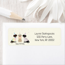 ハッピーバースデーラブラドールレトリエバードッグ ラベル