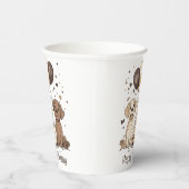 ハッピーバースデーラブラドールレトリエバードッグ 紙コップ (右)