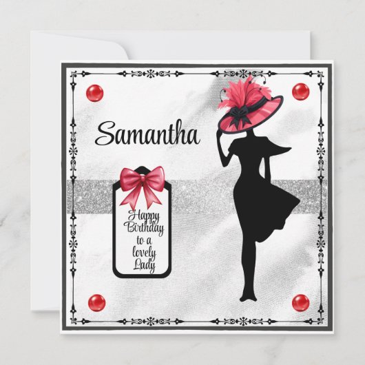 ハッピーバースデーラブリーレディーバースデーカード シーズンカード (正面)