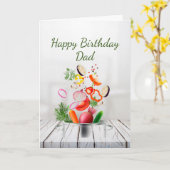 ハッピーバースデーラブ&感謝パパファーザーカード カード (黄色い花)