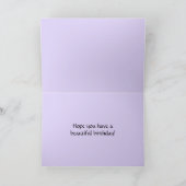 ハッピーバースデーラベンダーオンドライラック カード (内部)