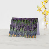ハッピーバースデーラベンダーオンドライラック カード (黄色い花)