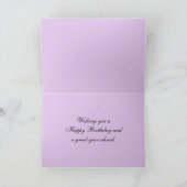 ハッピーバースデーラベンダーバラカード カード (内部)