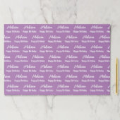 ハッピーバースデーラベンダーホワイトネーム紙ランチョンマット ペーパーパッド (インサイチュ)