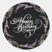 ハッピーバースデーラベンダー ラウンドシール (正面)