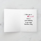 ハッピーバースデーラマスバレンタインデーハート カード (内部)