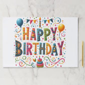 ハッピーバースデーランチョンマット ペーパーパッド (インサイチュ)