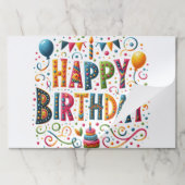 ハッピーバースデーランチョンマット ペーパーパッド (折り畳み)