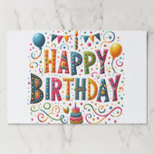 ハッピーバースデーランチョンマット ペーパーパッド (正面)