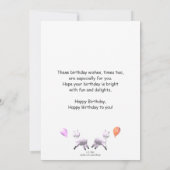 ハッピーバースデーランブズツインズフラット カード (裏面)