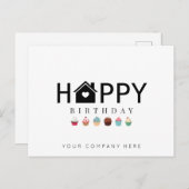 ハッピーバースデーリアルティーカップケーキ ポストカード (正面/裏面)