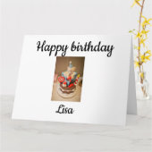 ハッピーバースデーリサ カード (黄色い花)