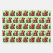 ハッピーバースデーリスかわいい漫画 ラッピングペーパーシート (正面2)