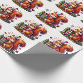 ハッピーバースデーリスかわいい漫画 ラッピングペーパー (角)