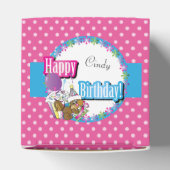 ハッピーバースデーリス – ピンク フェイバーボックス (上部)