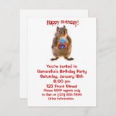 ハッピーバースデーリス(現在) 招待状 (正面/裏面)