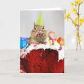 ハッピーバースデーリトルチムンク カード (黄色い花)