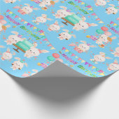 ハッピーバースデーリトルバニーズボーイ ラッピングペーパー (角)