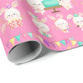 ハッピーバースデーリトルバンニーズガール ラッピングペーパー (ロールコーナー)