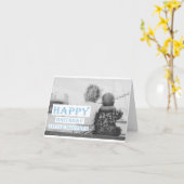 ハッピーバースデーリトルブラザー カード (黄色い花)