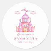 ハッピーバースデーリトルプリンセス城 ラウンドシール (正面)
