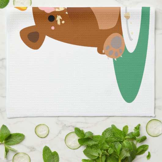 ハッピーバースデーリトル・ベア!!キッチンタオル キッチンタオル (折り畳み)