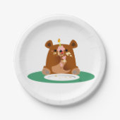 ハッピーバースデーリトル・ベア!!ペーパープレート ペーパープレート (正面)