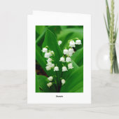 ハッピーバースデーリリーオブザバレーメイ誕生花 カード (裏面)