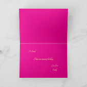 ハッピーバースデーリリー個人用化可能な誕生日カード カード (内部)