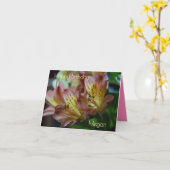 ハッピーバースデーリリー個人用化可能な誕生日カード カード (黄色い花)