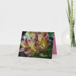 ハッピーバースデーリリー個人用化可能な誕生日カード カード