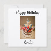 ハッピーバースデーリンダ サンキューカード (正面)